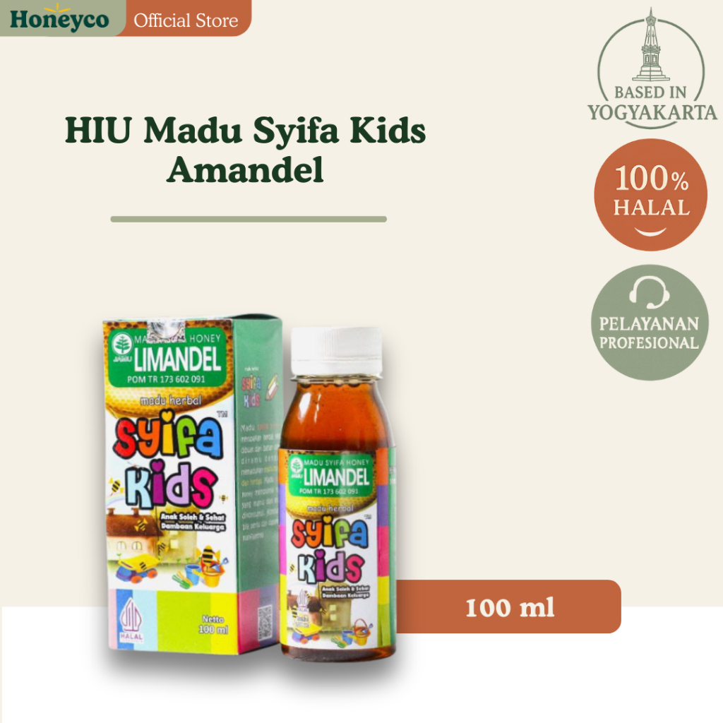 Madu Syifa Kids Amandel - Madu Amandel Anak - Obat Amandel Untuk Anak