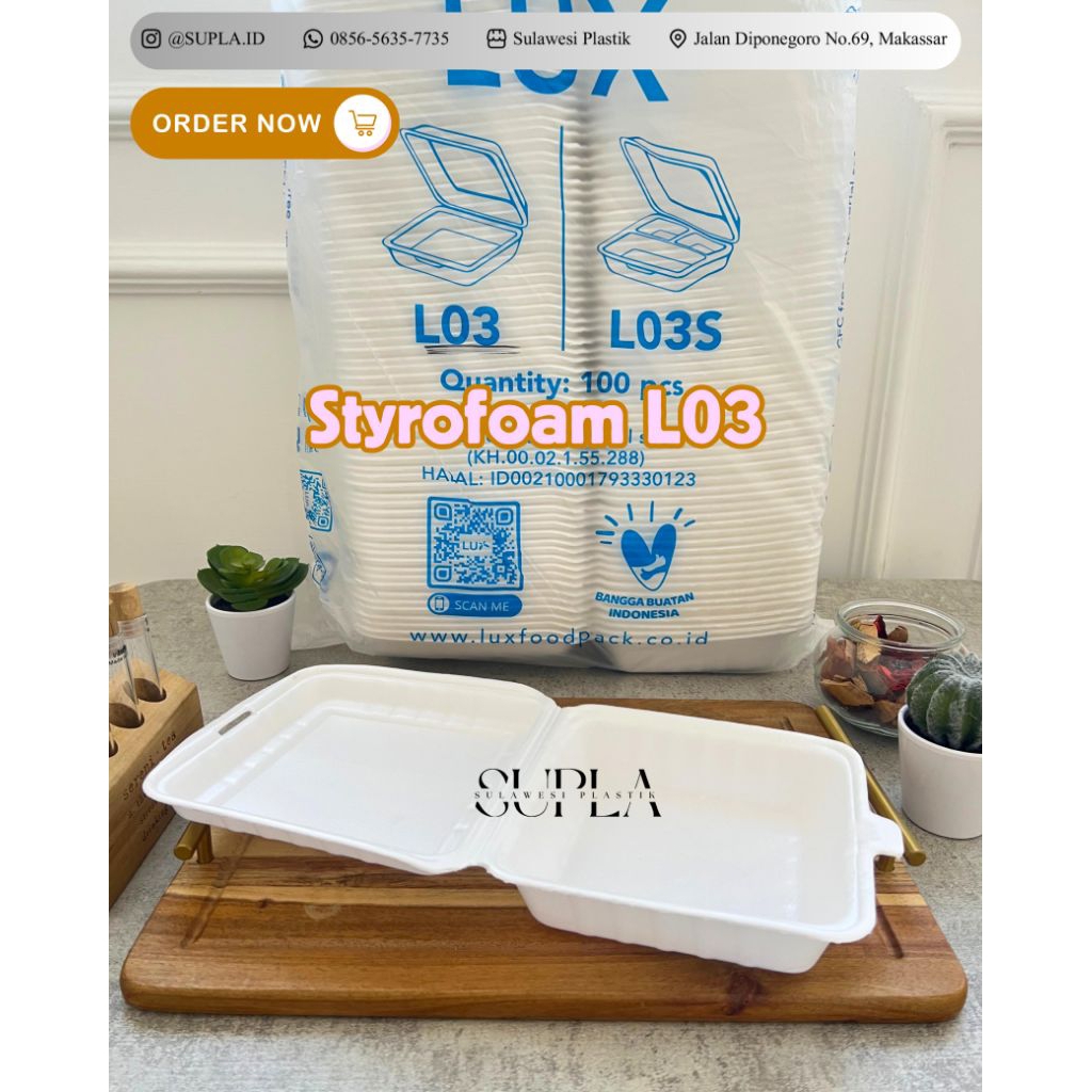 Lux Styrofoam Sekat | Lus Styrofoam Polos | Full Styrofoam | Lux Styrofoam Tahan Panas | Lux Styrofo