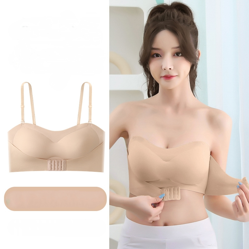 Bra Push Up Wanita Strapless Tanpa Kawat Kait Depan Tali Bisa DIlepas Anti Melorot Tube Bra Premium 