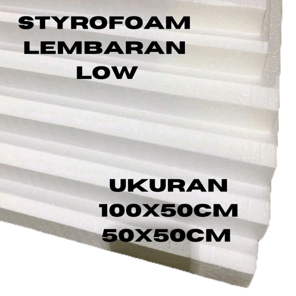 

stereofoam low ukuran 100x50cm, tebal 10cm