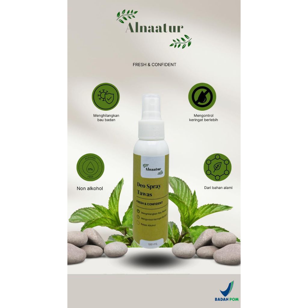 Sudah BPOM Deodorant Tawas Spray Alnaatur: Perlindungan Alami, Aman untuk Ibu Hamil Menyusui & Anak-