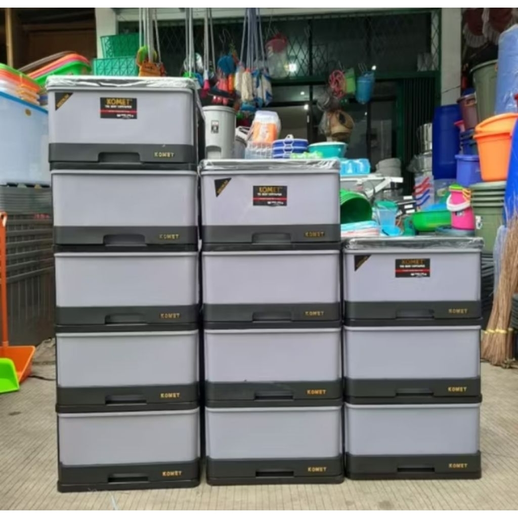 Lemari Plastik Komet M4 Susun 4 / Laci susun 4