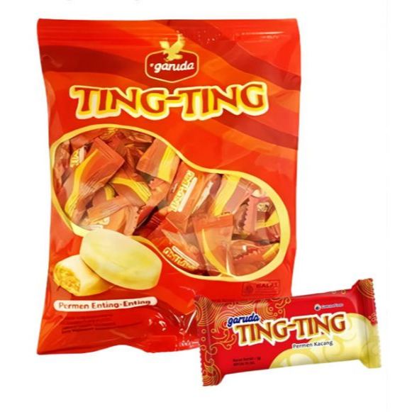 

Garuda Ting Ting Permen Kacang - Permen Kacang isi 50pcs - Ting-Ting Kacang - Nougat Nogat Kacang - Permen Kacang Manis Gurih