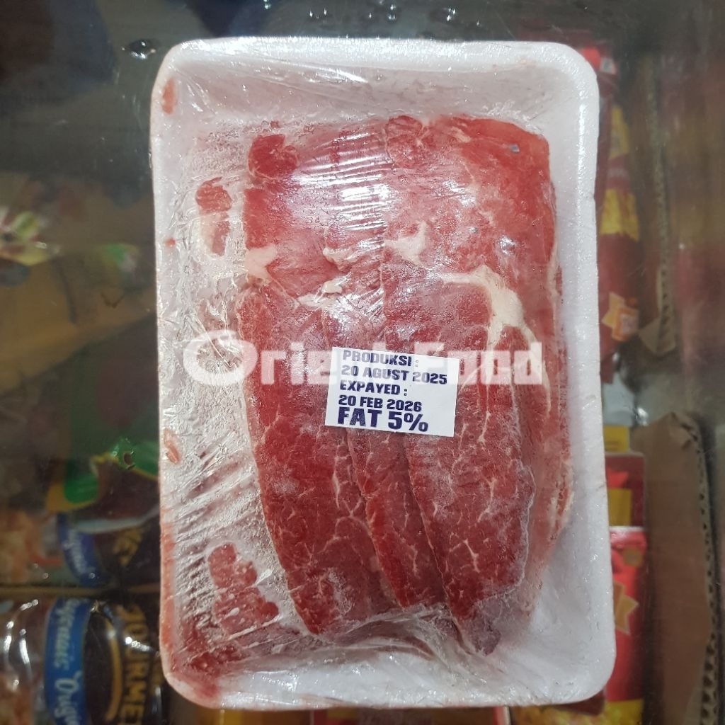 

Slice Beef Non Fat 5% 500gr BBQ / Slice grill / hotpot / sukiyaki / yakiniku