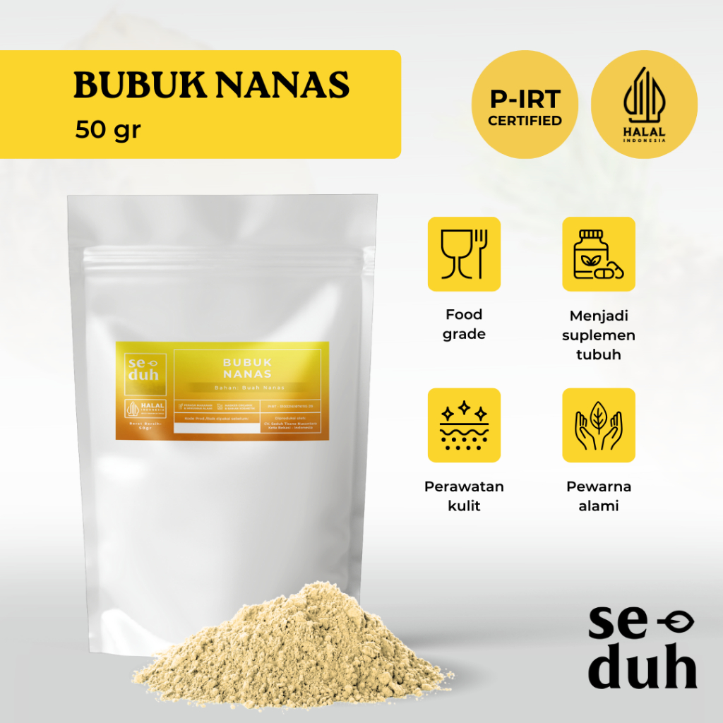 

SEDUH TEA & TISANE | Bubuk Extract Nanas / Pineapple Extract Powder / Fruit Powder 50 gram