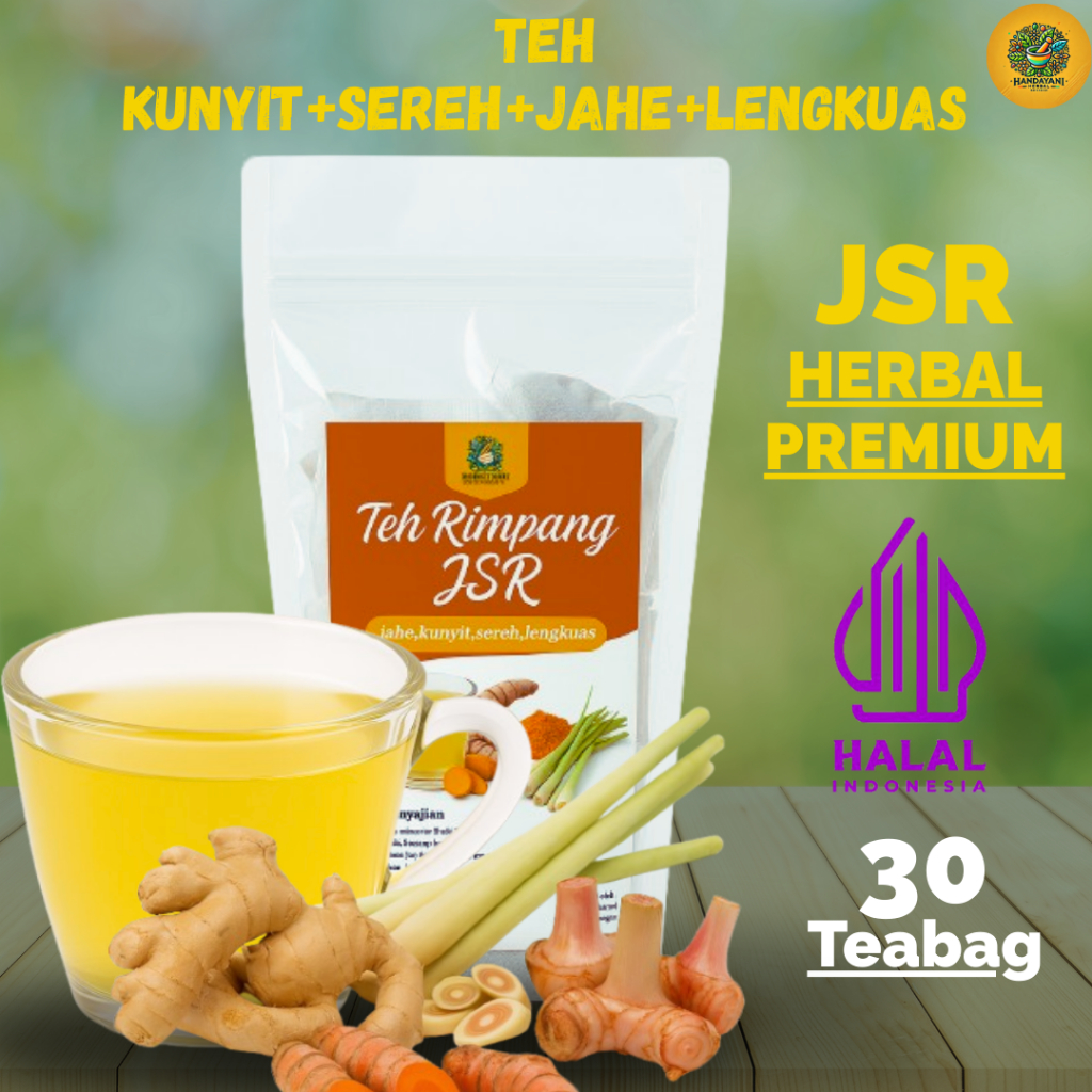 

TEH KUNYIT,JAHE & SERAI Herbal Tea Isi 30 Teh Celup JSR Teabag Jasmine