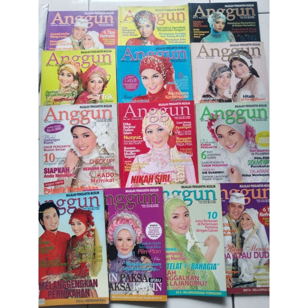 Majalah bekas Majalah ANGGUN Majalah Pengantin Muslim majalah Jadul