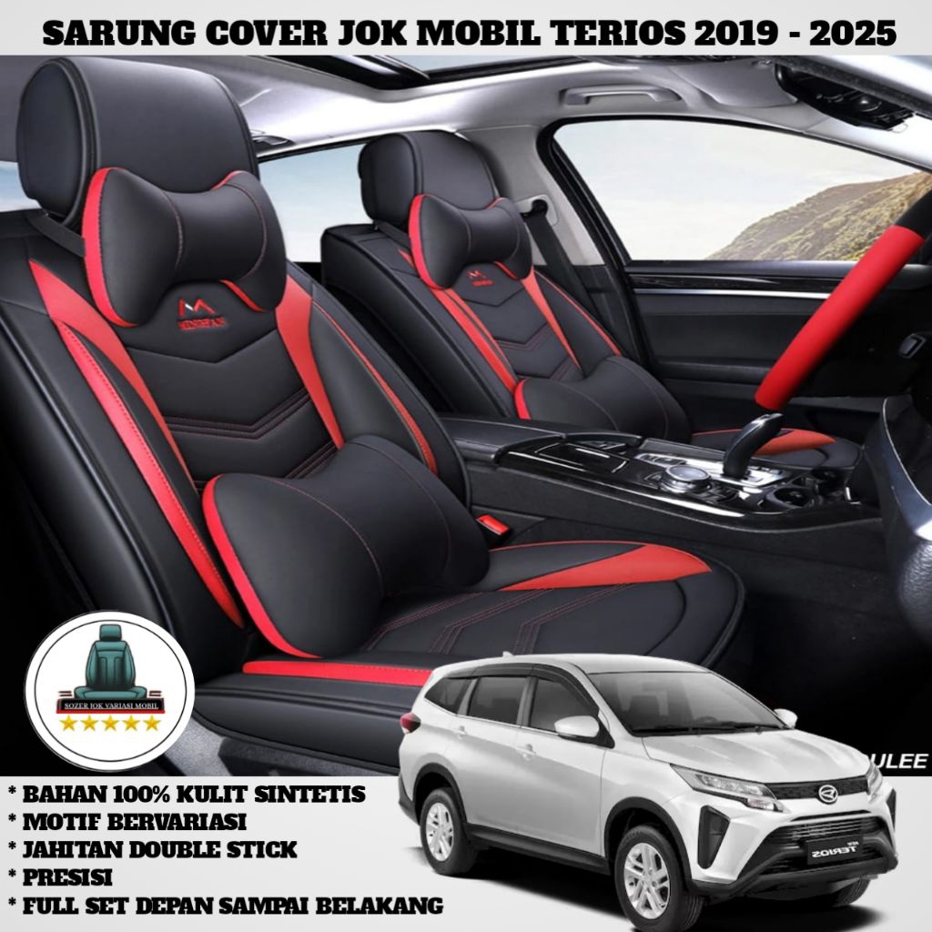 sarung jok cover mobil Terios 2019 - 2025 full set semua baris jok depan tengah belakang
