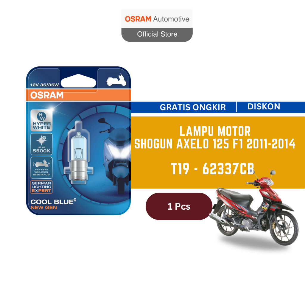 Osram Lampu Depan Motor Shogun Axelo 125 Fi 2011 - 2014 62337CB