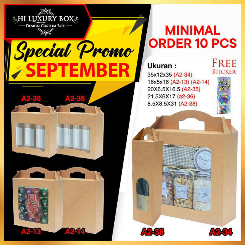 

Kotak Hampers - Dus Souvenir Kraft Polos - Box Hadiah Mika - A2-34