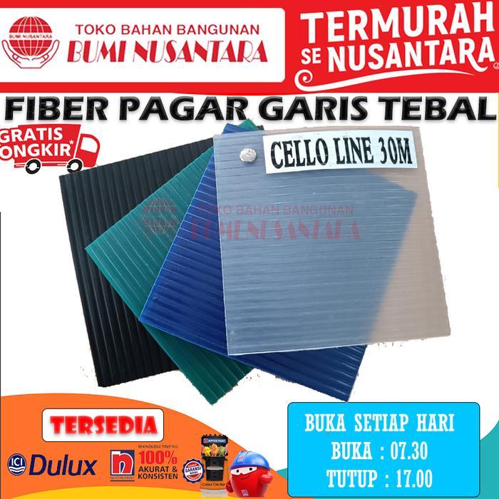 FIBER PAGAR GARIS TEBAL PIBER PAGAR VIBER PAGAR PENUTUP PAGAR PLASTIK - PutihFIBER PAGAR GARIS TEBAL
