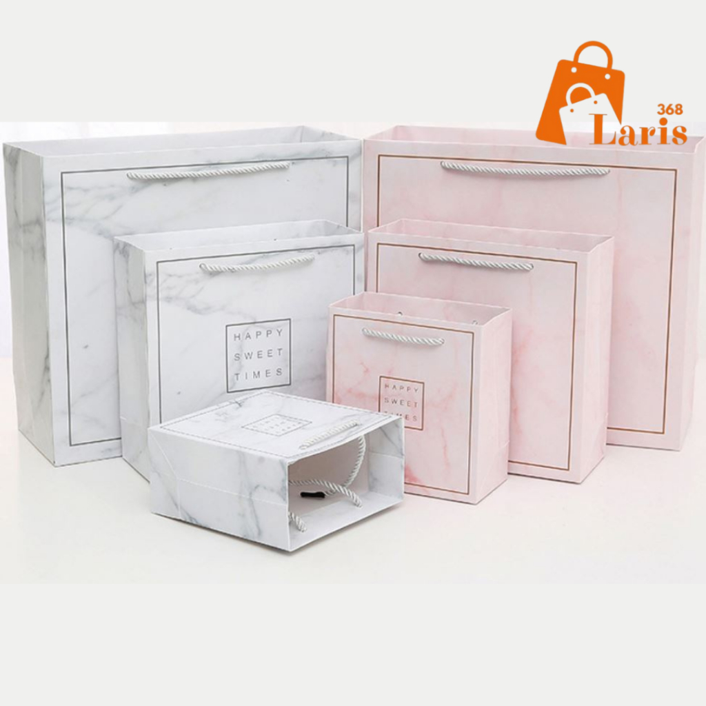 

Laris368 Paper Bag Paperbag Kantong Karton Korea Premium Tebal Packaging Tas Bungkusan Hadiah Kado Happy Sweet Time