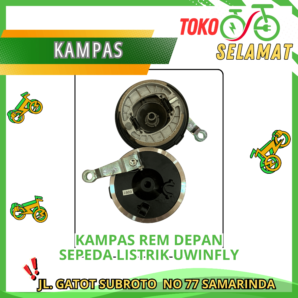 KAMPAS REM DEPAN SEPEDA LISTRIK UWINFLY