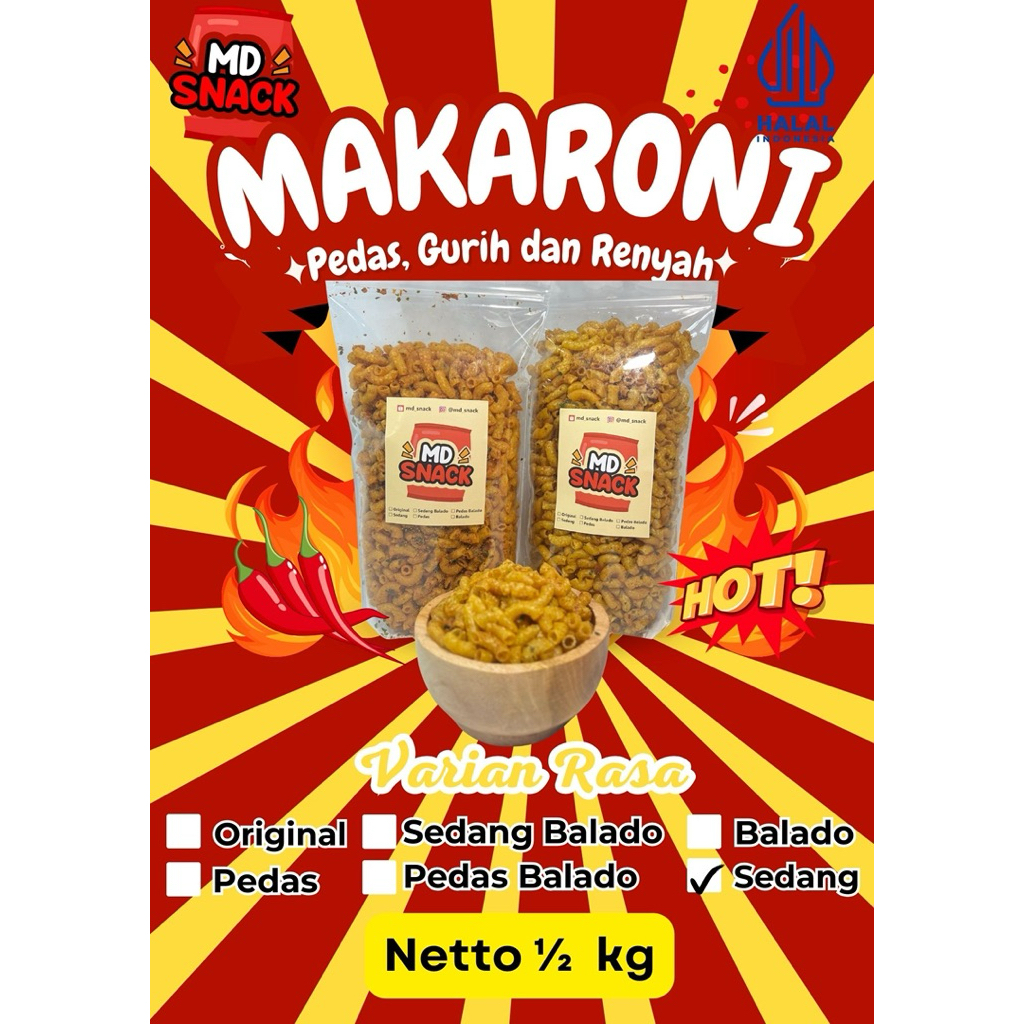 

Makaroni 500Gram atau 1/2kg Pedas Daun Jeruk