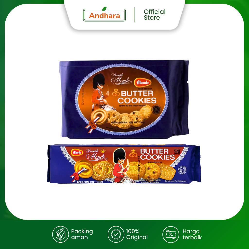 

Monde Butter Cookies l Biskuit Kukis Mentega Lembut Harum 90gr & 150gr