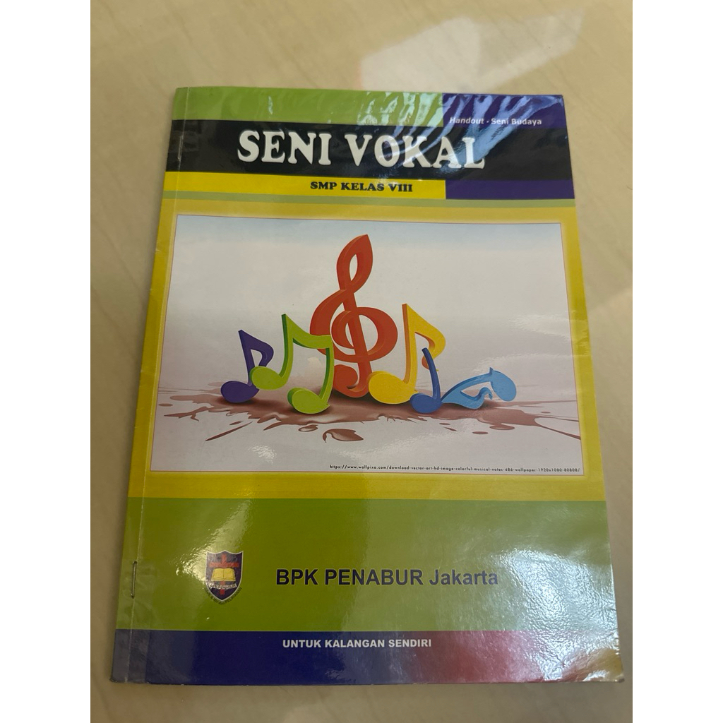 handout buku seni vokal BPK Penabur kelas 8
