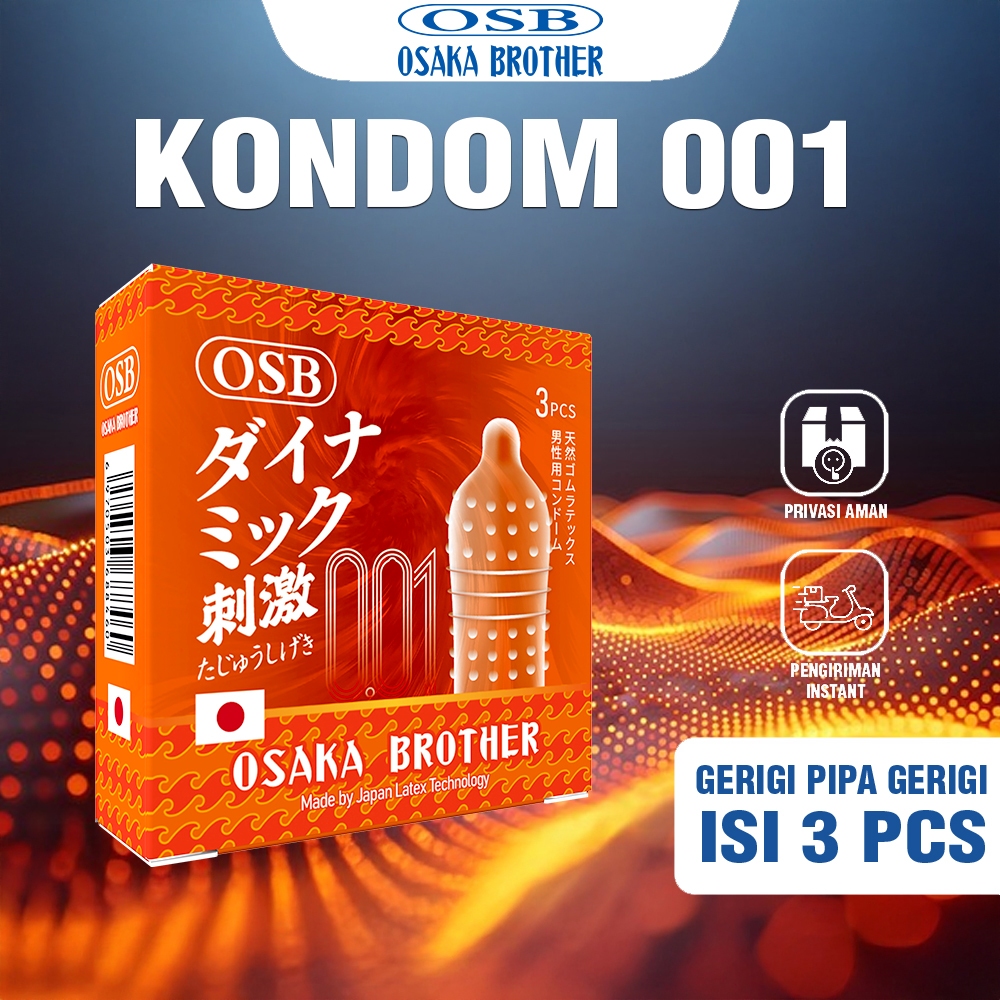Osaka Brother 001 Condom Mix Texture-Kondom Osaka Brother Grigi Pipa Grigi Isi 3 Pcs