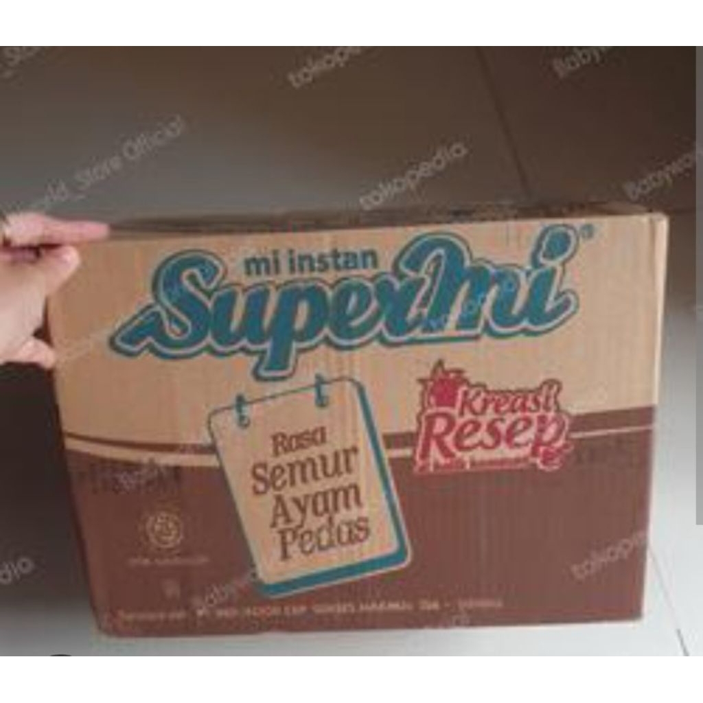 

Supermi rasa semur ayam pedas kuah
