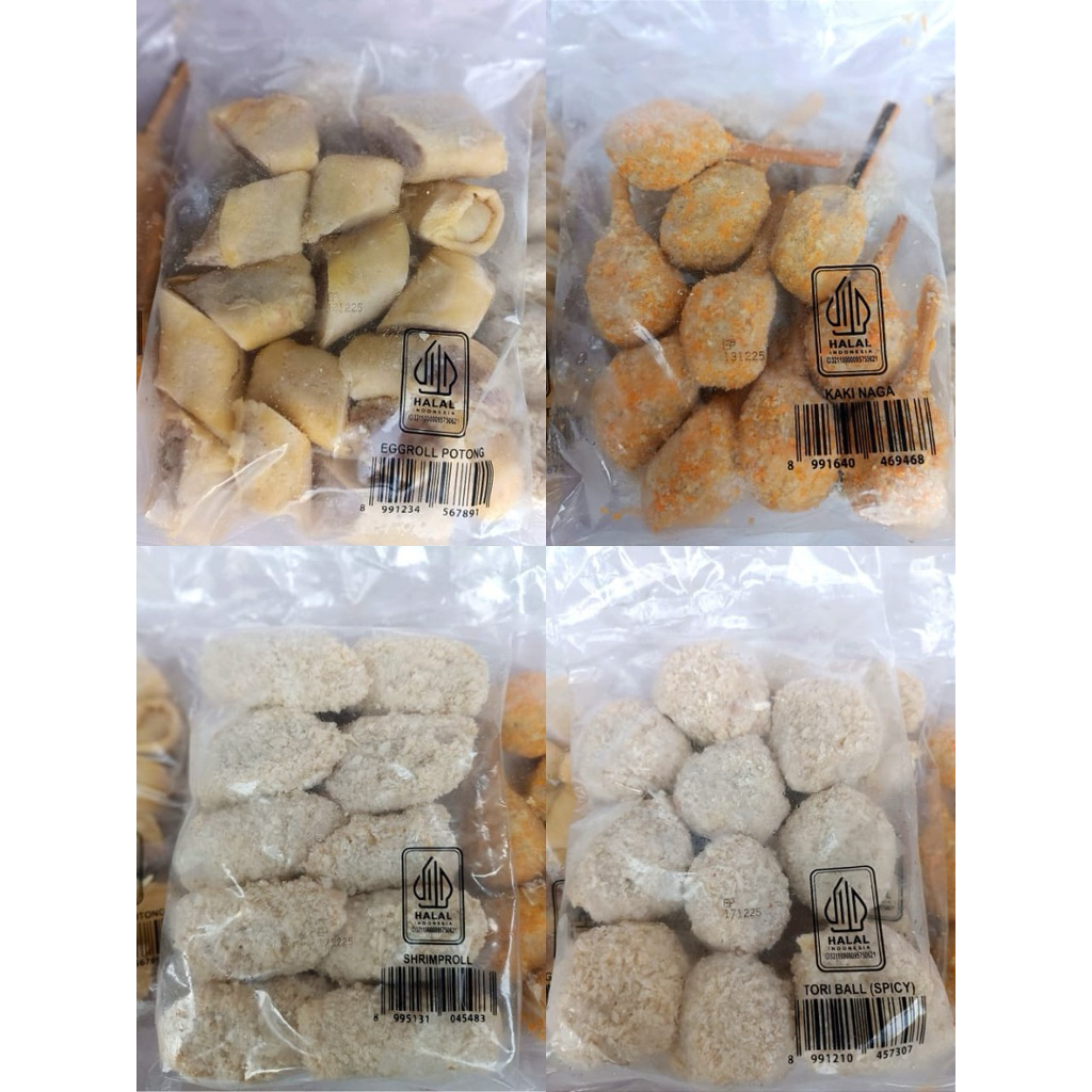 

BENTO HALAL EGGROLL TORIBALL SHRIMPROLL DRAGON STICK