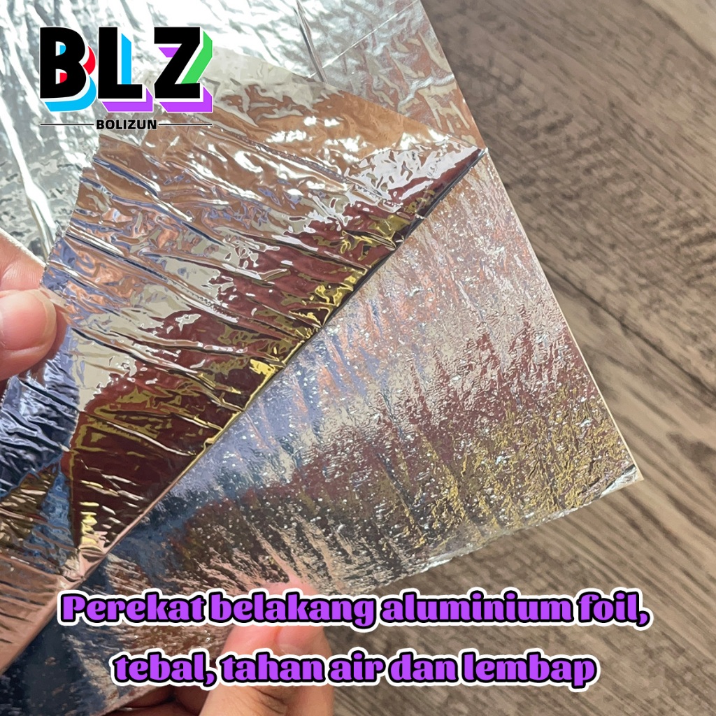 Terlaris BOLIZUN (1ROLL) Stiker Wallpaper Dinding Vinyl Motif Batu dan Kayu, UK 90cm x 280cm Tahan