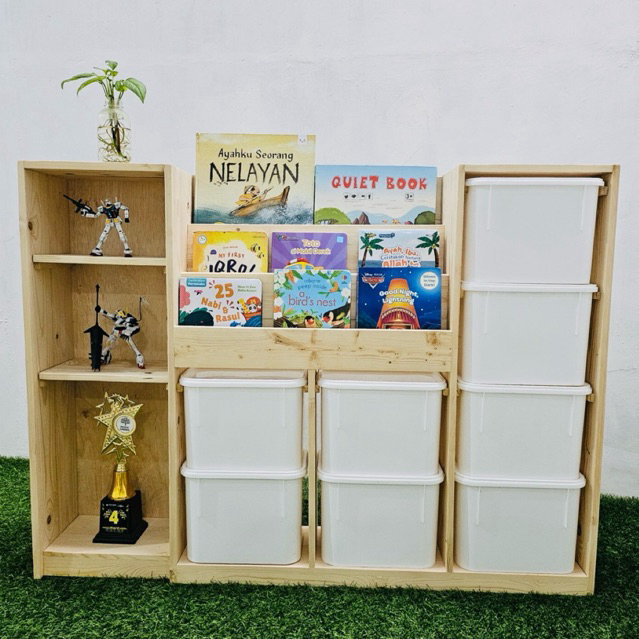 Rak Minimalis / Rak Buku Minimalis / Rak mainan anak minimalis / Rak