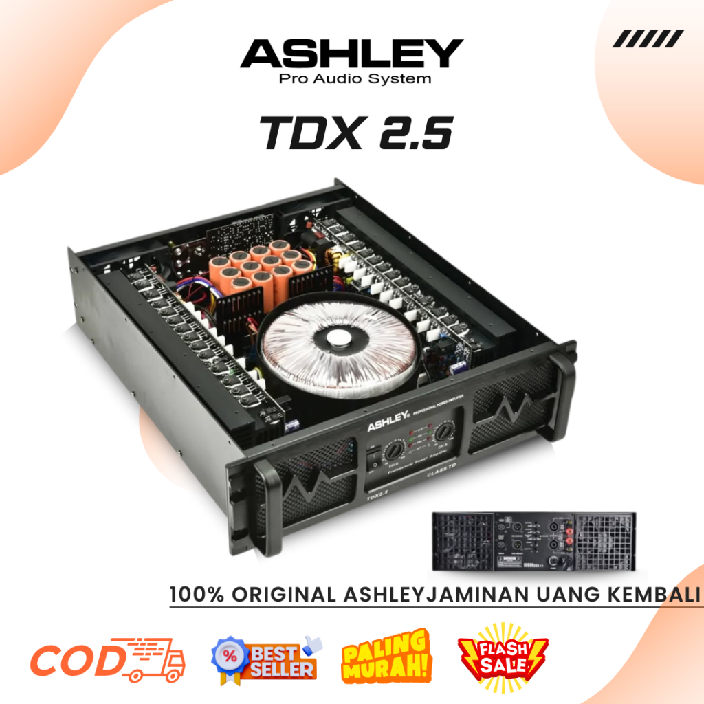 Power Ashley TDX 2.5 Professional Power Amplifier Class TD