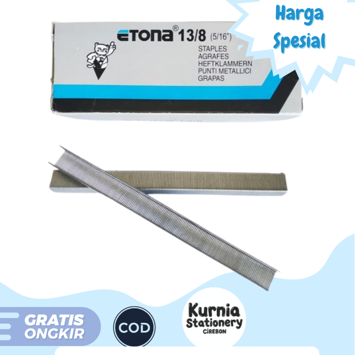 

Etona Staples Ukuran 13/8 Steples Refill Besar