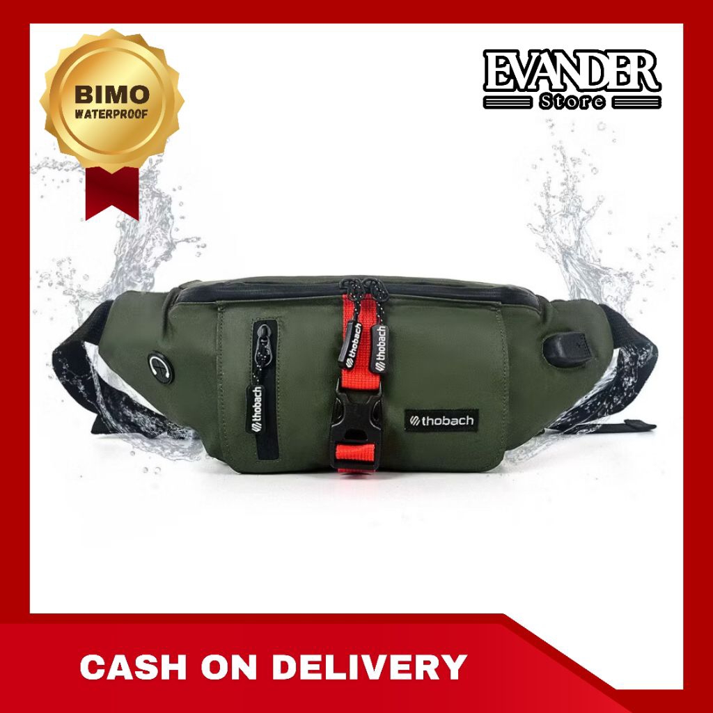 Tas Pinggang Selempang Pria Wanita Waterproof Original | Thobach Waist Bag Davinci