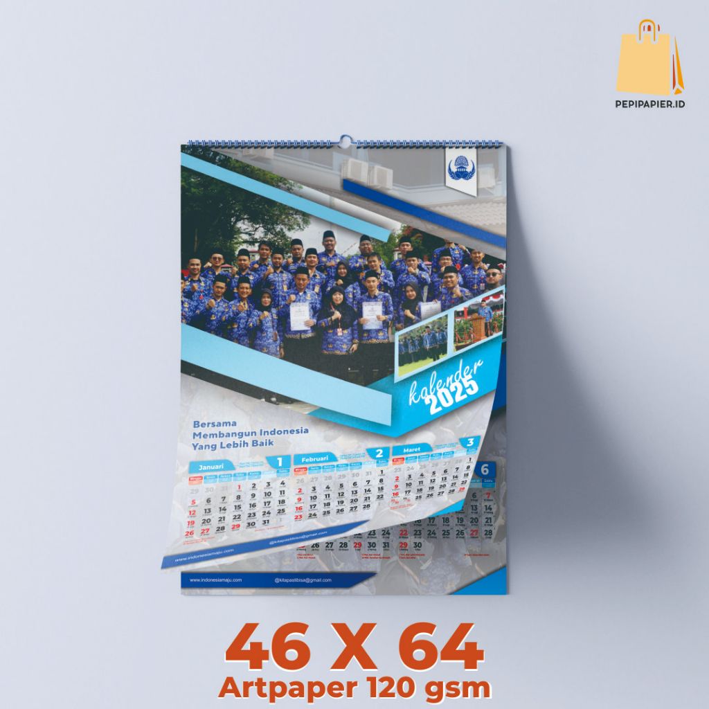 

Cetak Kalender Dinding II Ukuran 46 x 64 II Menggunakan Bahan Artpaper 120gsm II