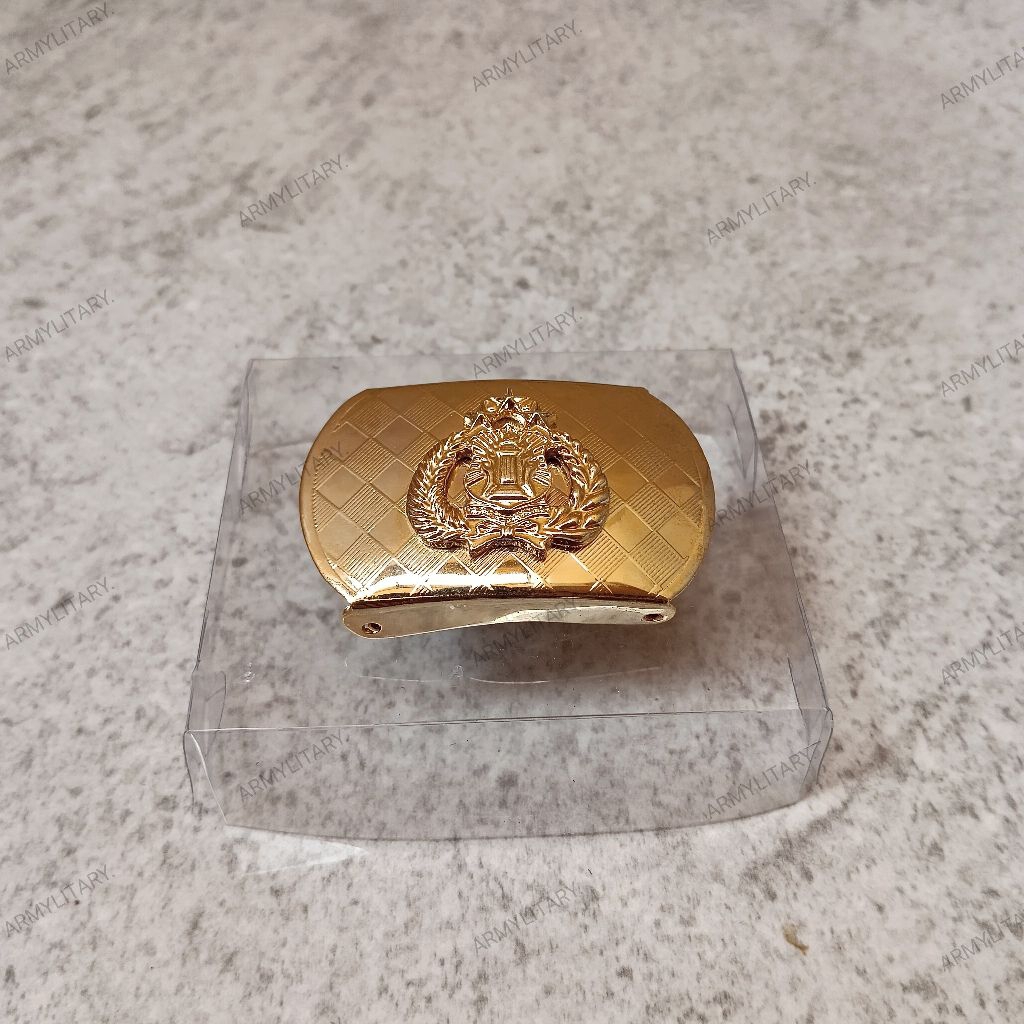 kepala sabuk polri Kuningan motif logo timbul