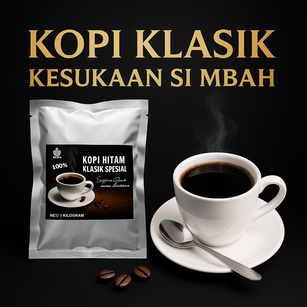 

Kopi Hitam Bubuk Spesial Robusta Instan Coffee Tubruk 500g