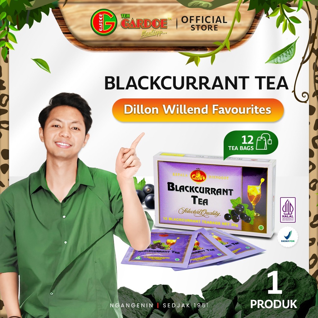 

Kepala Djenggot Blackcurrant tea Regular 12's 30 gr