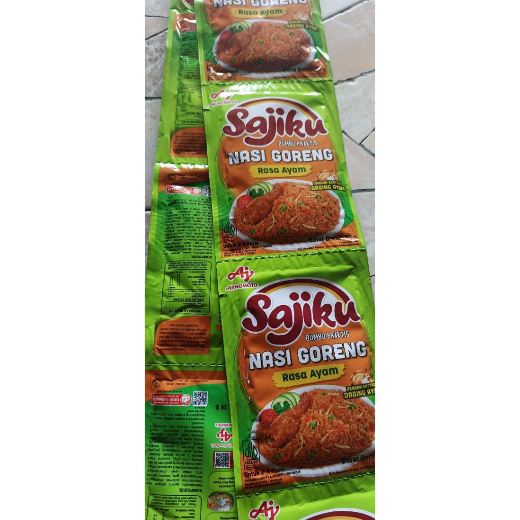 

Sajiku nasi goreng per renceng isi 10 sachet