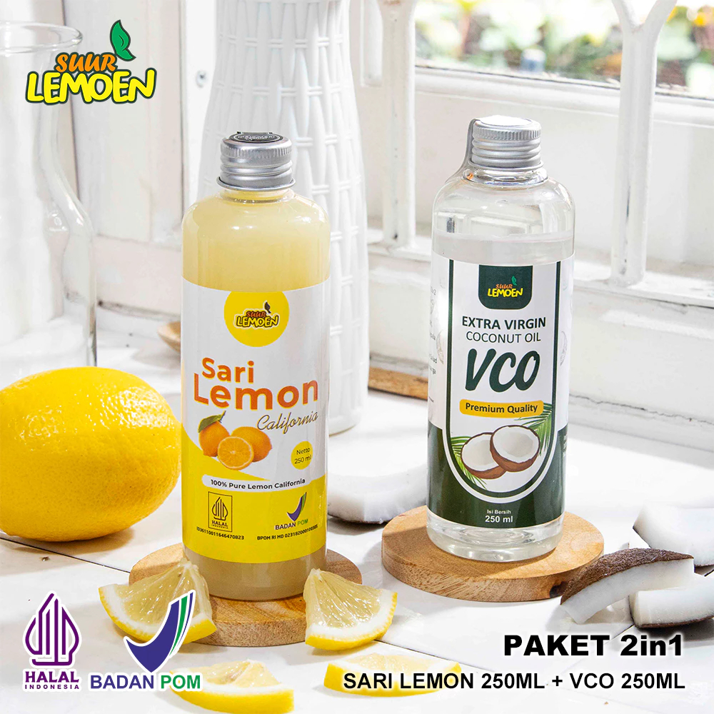 

Suur Lemoen Paket Sari Lemon 250ml + Virgin Coconut Oil 250ml