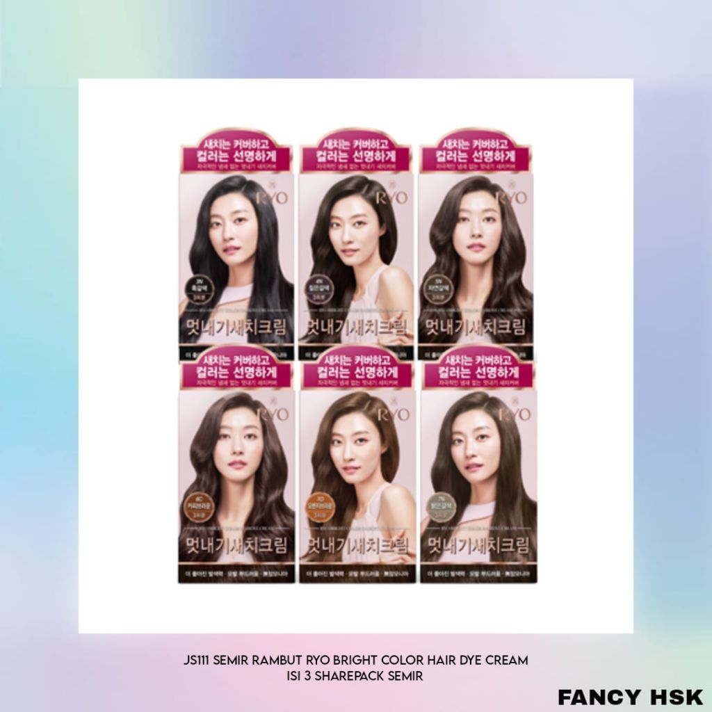 KOREA SEMIR RAMBUT RYO BRIGHT COLOR HAIR DYE CREAM JS111