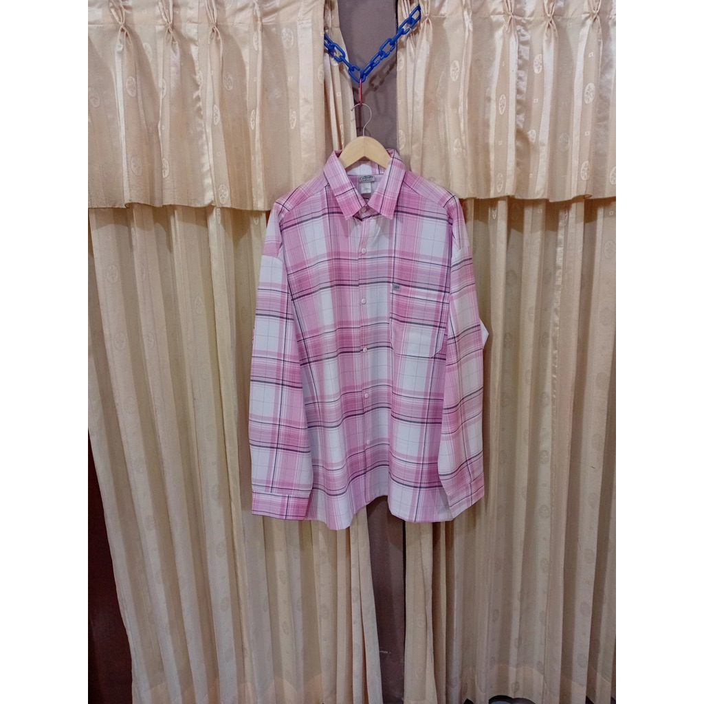 Ls caltop plaid shirt pink