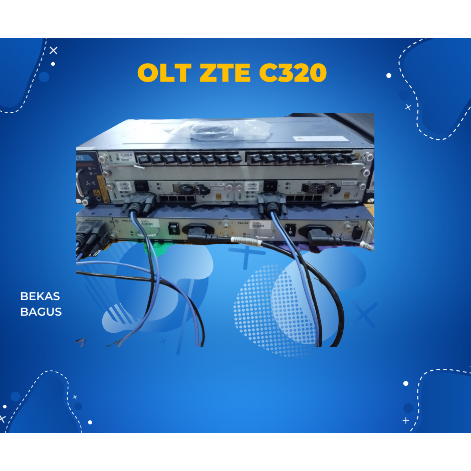 OLT ZTE C320 + 2x SMXA A31 10GE + GTGH 16 (2 x 8 Port C++) bonus server IBM xSystem3400M2.