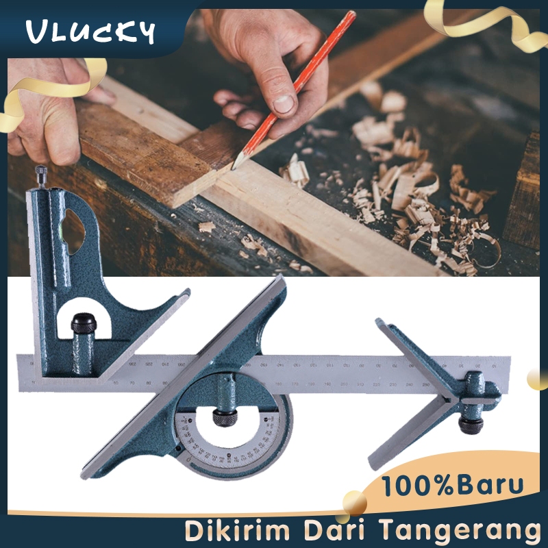 

Kotak Presisi Combination Square Ruler Busur Derajat Kombinasi