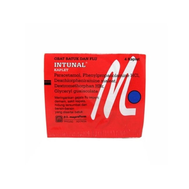 Intunal Merah isi 4 Tablet (Obat Flu Batuk)