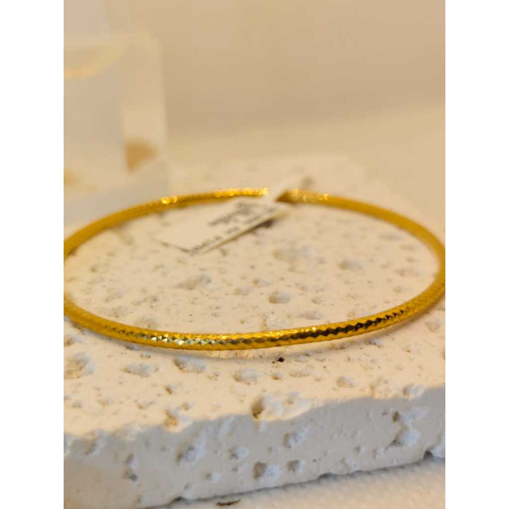 gelang emas 8k model variasi pipa keroncong