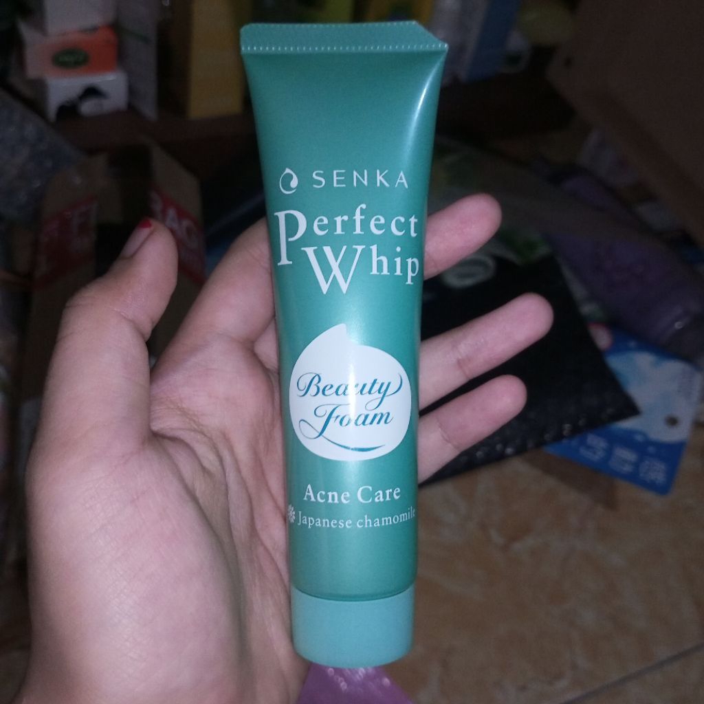 [50gr] SENKA Acne Care Perfect Whip Beauty Facial Foam Face Wash NON SLS SLES with Japanese Chamomil
