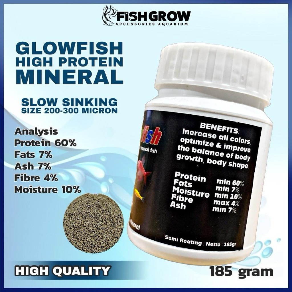 PELET PAKAN IKAN HIAS TETRA GUPPY GLOFISH  DANIO AQUARIUM FISH GROW