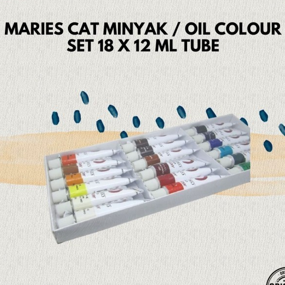 

Maries Cat Minyak / Oil Colour Set 18 x 12 ml Tube