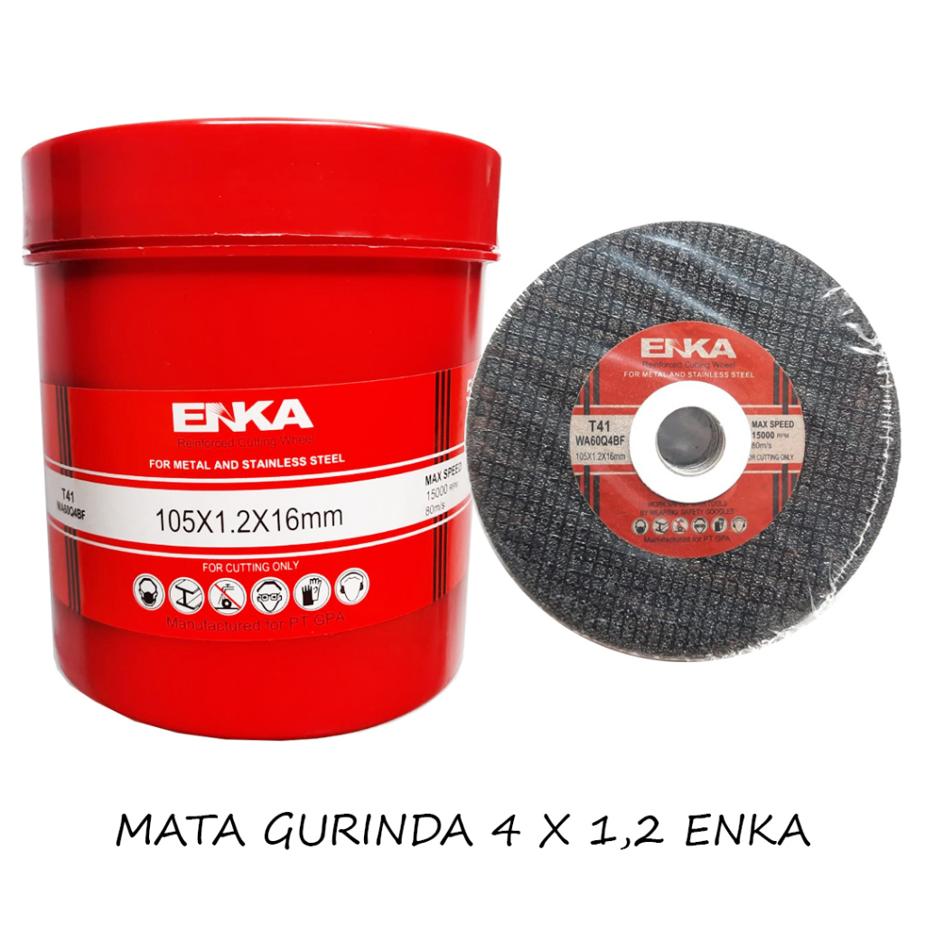 BATU POTONG CUTTING WHEEL ENKA 4 INCH / BATU GERINDA POTONG ENKA / KTK ( 50 BUAH )