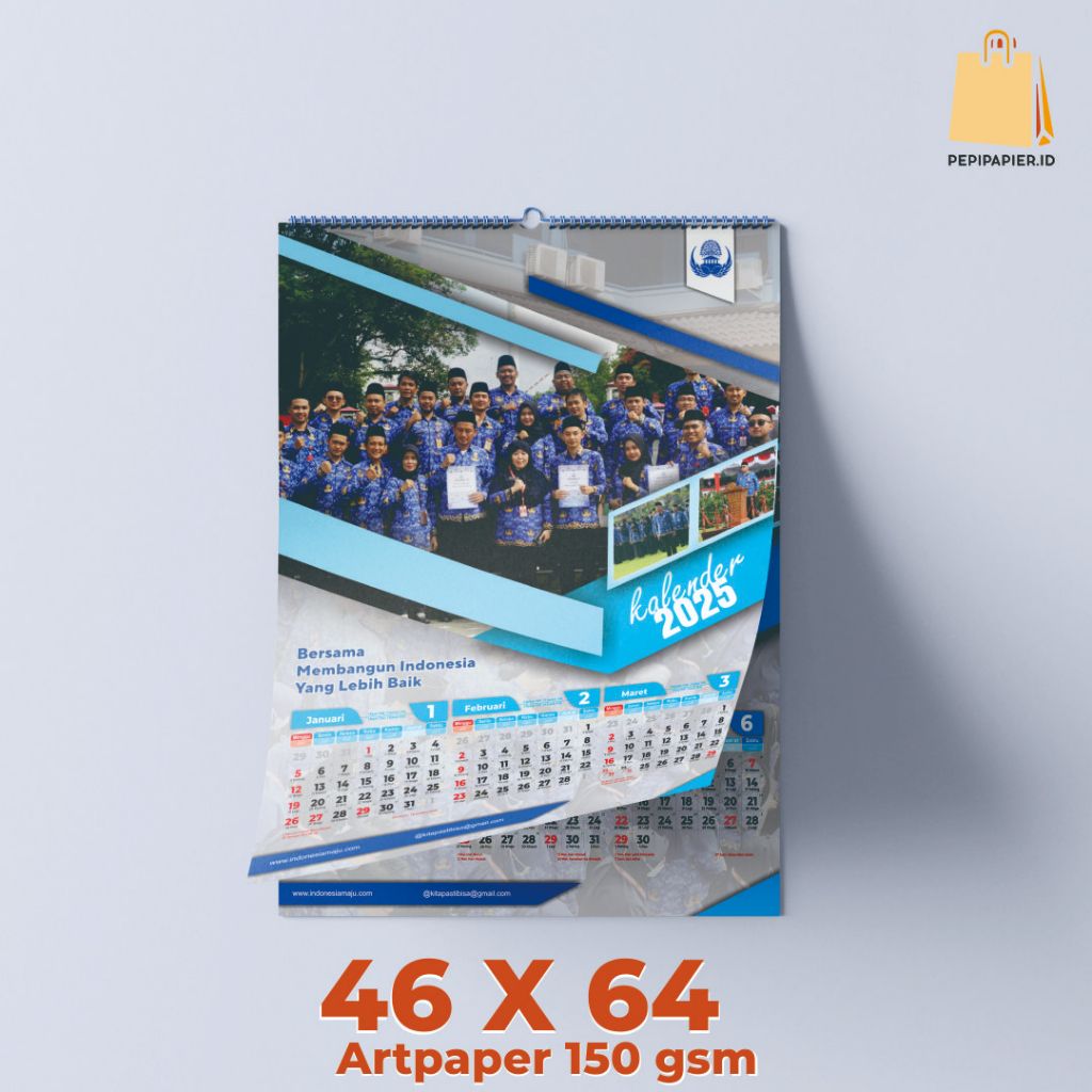 

Cetak Kalender Dinding II Ukuran 46 X 64 II Menggunakan Bahan Aprtpaper 150 gsm