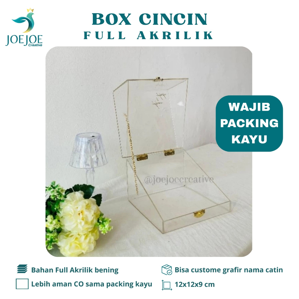 READY STOK| Box Akrilik Cincin/Box Tempat Cincin Akrilik