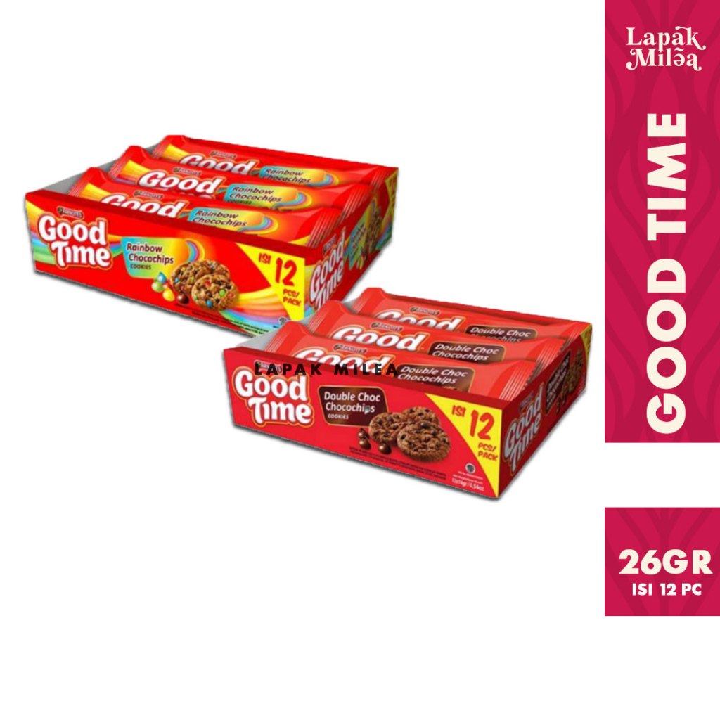 

Good Time Biskuit Coklat Clasic Rainbow Chocochip 26 Gr x 12 pc