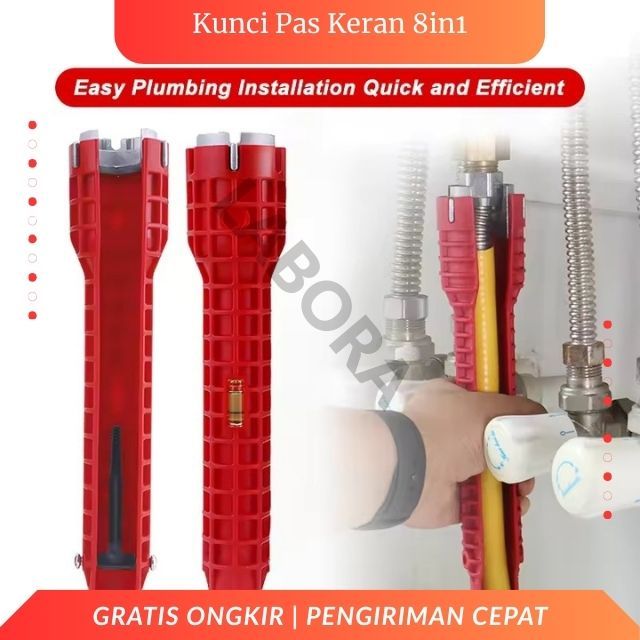 Kunci Pas Keran Wastafel Pipa Ledeng Wrench Faucet | Kunci Pas Wastafel Faucet 8 In 1 Kunci Pas Kera