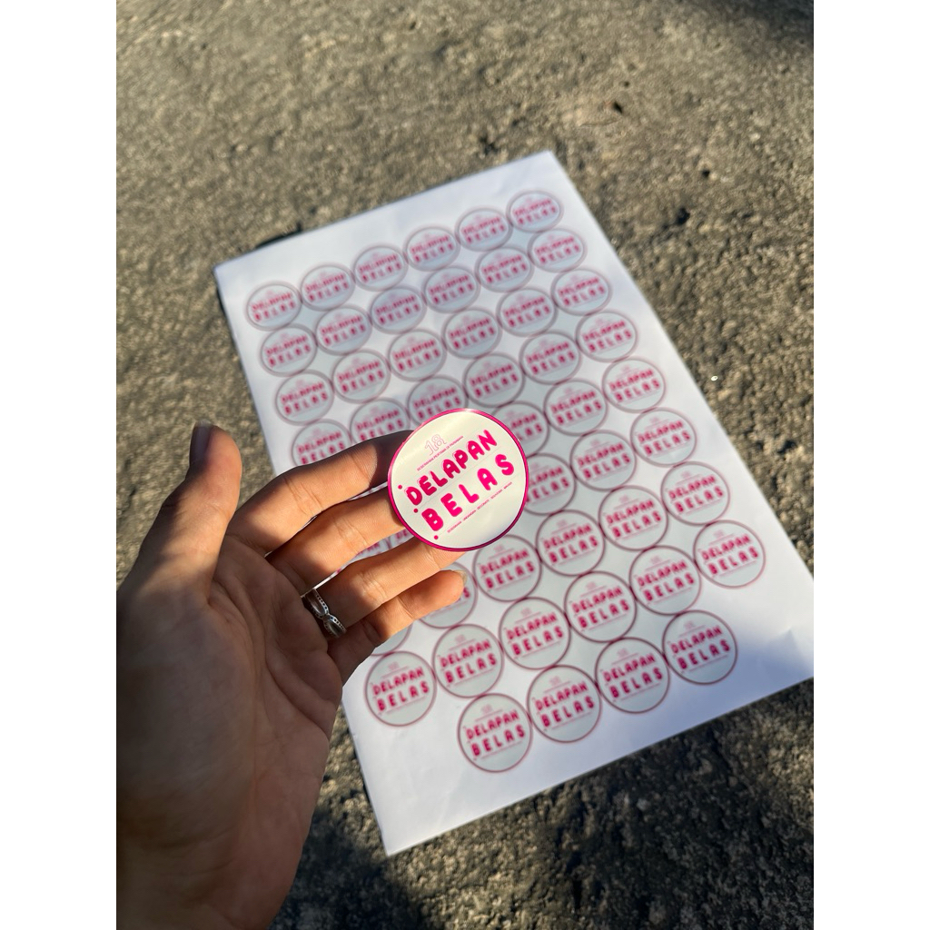 

345pcs Stiker Vinyl Produk Label Custom Glossy Tahan air Anti luntur