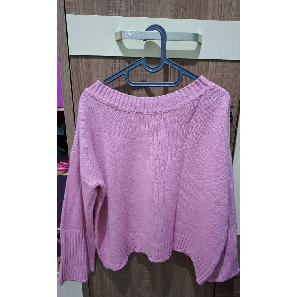 SUPER CUTE BABY PINK OVERSIZED SWEATER